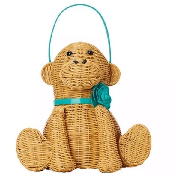 Kate Spade Monkey 🐒 Wicker Novelty Rare Bag - Picture 14 of 14